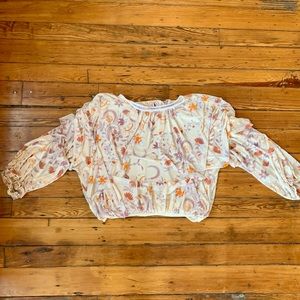 Free People Pastel Floral Blouse